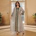 Women's Clothing Muslim Sequin Embroidery Fashion Mesh Embroidery Dress Jalabiya Robe Dubai Robe_ecoleips.com