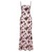 INS European And American Style 2023 Spring/Summer New Women's Fashion Strapless Sexy Backless Slim Fit Printed Bodycon_ecoleips.com
