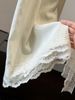 Lace Splicing V-neck Vest Wide-leg Pants Set Women's Summer 2026 Temperament Hollow Lace Two-piece Set_ecoleips.com
