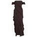 Elegant Solid Color Strapless Bodycon Evening Dress With Slit Ruffle Hem Luxury Formal Party Dress For Women_ecoleips.com