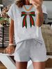 Women’s 2 Piece Outfit Set – Oversized Graphic T-Shirt And Biker Shorts Matching Set, Casual Summer Lounge Tracksuit For Daily Wear-329_ecoleips.com