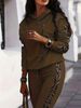 Women's Fashionable Casual Two Piece Sportswear Set European And American Style Clothing_ecoleips.com