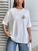 Women's Casual round Neck Short Sleeve T-Shirt Multi-Color Solid Loose Fashion Sports Top European American Style Cotton Polyester_ecoleips.com