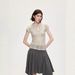 Design Mohair Wool Shoulder Hollow Design Wool Top_ecoleips.com