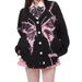 Aria Basics Aria Basics European American Trendy Brand Dark Style Butterfly Jacquard Knitted Cardigan For Women, New Autumn And Winter V-neck_ecoleips.com