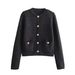 Women's Clothing Summer New Women's Button Decorated Knitted Cardigan Jacket_ecoleips.com