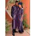 Verve Two-Piece Set Short Sleeve Matte Fabric With Headscarf Muslim Long Dress Plus Size Women_ecoleips.com