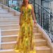 Women's Clothing Spring And Summer New Mesh Printed Suspender Dress INS Holiday Leisure Big Swing Dress For Women_ecoleips.com