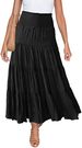 Women's High-Waisted Bohemian Long Skirt For Summer European American Style Elastic Drawstring A-Line Casual Skirt_ecoleips.com