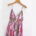 Tie-Dye Print Wrap Waist Slip Dress, Flattering Bodycon Midi Dress With Adjustable Tie, French Style Elegance For Women_ecoleips.com