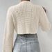 Aria Basics Aria Basics Cross-Border Foreign Trade European And American Short Cropped Sweater Solid Color Casual Versatile Bell Sleeve_ecoleips.com