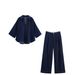Women's Clothing ZARZ Oversized Denim Shirt & Wide-Leg Jeans Set – 90s Vintage Relaxed Fit Two-Piece Outfit_ecoleips.com