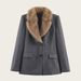 Faux Fur-Trimmed Blazer Jacket For Women – Trendy Streetwear Coat With Tailored Fit (XS/S/M/L, Grey)_ecoleips.com