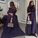 Women's Clothing Modest Muslim Fashion Cardigan Abaya New Elegant Long Skirt Purple Long Sleeve Temperament Robe_ecoleips.com