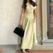 Spring New Women's Elegant Long Dress High Waisted Solid Color American Style Fashionable Clothing_ecoleips.com