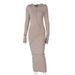 European And American Cross-Border Summer New Solid Color Reversing Edge Hooded Sleeve Slim Street Style Long Bodycon_ecoleips.com