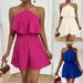 Summer Halter Neck Ruffle Jumpsuit For Women Beautiful Beach Vacation Style European Size In Stock American Design_ecoleips.com