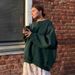 Round-Neck Loose Hoodie For Women's Autumn And Winter Street Solid Color Oversized Fleece Pullover Hoodie_ecoleips.com