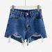 K Women's New Oversized Loose A-line Ripped Denim Shorts With Rough Edges_ecoleips.com