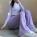 K European And American Style New Women's Pants Fashionable Solid Color Tight Fit High Waisted Slightly Flared Pants Elastic Bottom Casual Pants_ecoleips.com