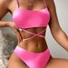 Tie-Dye Women's Bikini Set 3 Piece Swimsuit Adjustable Straps Removable Padding High Elasticity for Swimming And Beach_ecoleips.com