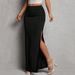 Women's Clothing Slimming Midi Skirt For Women Style Commuter Elegant Versatile Long Skirt With Slit For Summer_ecoleips.com