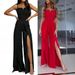 Women’s Clothing Sexy Slim Fit Slit Trousers Tube Top Suspenders Suit Jumpsuit_ecoleips.com