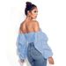 Aria Basics Aria Basics 2025 European American Women's Fashion Spring/summer Ins Irregular Long-sleeve Cropped Tube Top, Slimming And Sexy Style_ecoleips.com