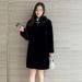 New Imitation Mink Coat Women's Medium And Long Imitation Fur Coat With Hooded Imitation Mink Hooded_ecoleips.com