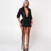Women's Clothing Women's Striped Deep V Neck Dress Ribbed Full Iron Trendy Sexy Autumn Fashion For Formal Casual_ecoleips.com