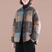 girl Girl Girl Women's Autumn Winter Loose Slimming Small Coat Plus Size Casual Plaid Padded Jacket New Retro Top Cotton Clothing_ecoleips.com