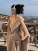 Women’s Teddy Bear Coat – Long Plush Faux Shearling Jacket With Notched Lapel (Pink, Camel, Gray, White, Blue, Beige)_ecoleips.com