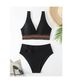 Sexy Deep V Bikini Set – High-Waisted Sporty Swimwear (Trendy Two-Piece For Beach & Pool)_ecoleips.com