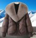 Women's Clothing Short Puffer Jacket With Fox Fur Collar - Cozy Winter Coat, Loose Fit, Zipper Closure, Polyester Blend, Multiple Colors & Sizes_ecoleips.com
