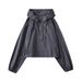 Women's Clothing Casual Drawstring Jacket Autumn Style Hot Girl Loose Hooded Sports Long Sleeved Top_ecoleips.com