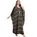 Loose Long Batwing Sleeve Tassel Embroidered Chiffon Dress Women's Muslim Fashion Robe_ecoleips.com