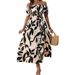 Cross-border European And American 2025 Summer New Sexy Slim Fit Printed Off-shoulder Dress_ecoleips.com