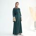 Modest Abaya Dress/Muslim Dress Women Exquisite Embroidered Abaya Dress - Traditional Long Sleeve Maxi Robe With Tribal Embroidery & Pockets_ecoleips.com