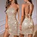 Women's Clothing Sexy Backless Sequined Dress Short Skirt Party Mini Dress_ecoleips.com