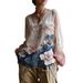 Women's Retro Floral Print V-Neck Long Sleeve T-Shirt – Bohemian Style, Lightweight & Comfortable (XS-5XL)_ecoleips.com