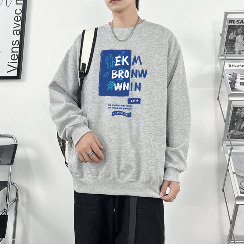 Women's round Neck Fleece Lined Sweatshirts Casual Loose Thickened Stylish Fashionable Versatile Tops for Spring Autumn Winter_ecoleips.com