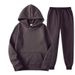 Men's & Women's Solid Color Hoodie Sweatshirt & Jogger Pants Set - Cozy Fleece Pullover With Ribbed Hem, Streetwear Casual Outfit, Unisex Loungewear_ecoleips.com