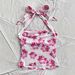 Cross-border Foreign Trade Best-selling Women's Floral Print Ruched Camisole Top For Women To Wear As Outerwear_ecoleips.com
