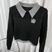 Women's Clothing College Style Two Piece Slim Fit And Thin Hole Long Sleeved Sweater_ecoleips.com