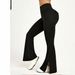 Women's Clothing Yoga Overalls Pocket Pants Peach Hip Tight Overalls Hip Lift High Elastic Yoga Sports Flared Pants_ecoleips.com