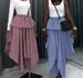 High-Waisted Irregular Tie-Up Casual A-Line Midi Skirt For Women Summer Fashion_ecoleips.com