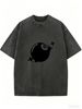 Vintage Washed Oversized Streetwear T-Shirt, Unisex Loose Fit Casual Tee For Urban Daily Fashion_ecoleips.com