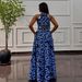 Women's Clothing Printed A-Line Dress Fitted Waist Front Slit Women's Casual Fashion Dress For Formal & Casual For Women_ecoleips.com