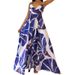 Women's Clothing Flower Beach Dress Printed Sling Mid Length Dress_ecoleips.com