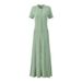 Women's Elegant Black Long Dress New Style Round Neck Sheer Waist Slimming Knit_ecoleips.com